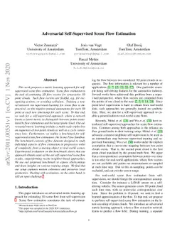 Adversarial Self-Supervised Scene Flow Estimation