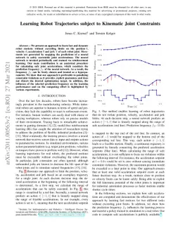 Learning Robot Trajectories subject to Kinematic Joint Constraints