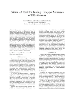 Primer -- A Tool for Testing Honeypot Measures of Effectiveness
