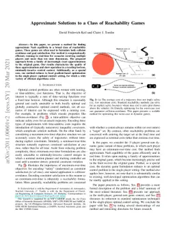 Approximate Solutions to a Class of Reachability Games