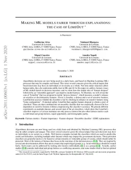 Making ML models fairer through explanations: the case of LimeOut