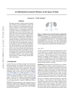 An Information-Geometric Distance on the Space of Tasks