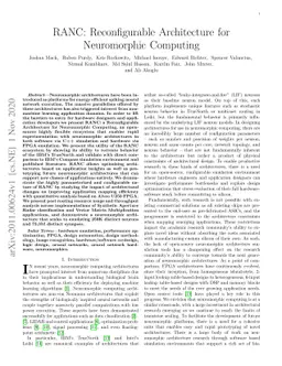 RANC: Reconfigurable Architecture for Neuromorphic Computing