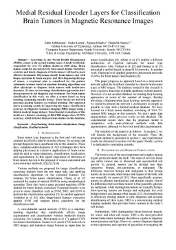 Brain Tumor Classification Using Medial Residual Encoder Layers