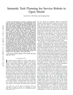 Semantic Task Planning for Service Robots in Open World