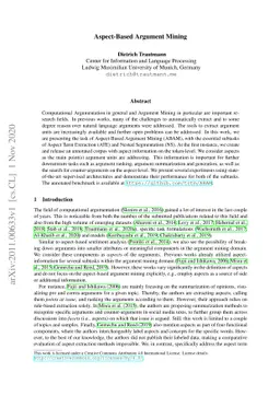 Aspect-Based Argument Mining