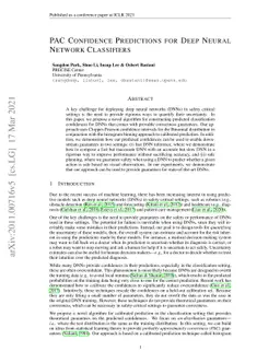 PAC Confidence Predictions for Deep Neural Network Classifiers