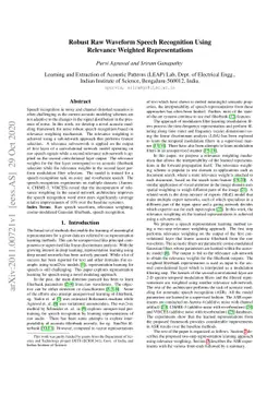 Robust Raw Waveform Speech Recognition Using Relevance Weighted
  Representations