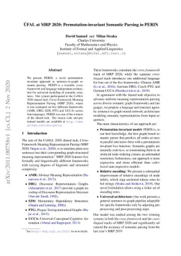 ÚFAL at MRP 2020: Permutation-invariant Semantic Parsing in PERIN