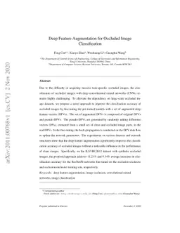 Deep Feature Augmentation for Occluded Image Classification