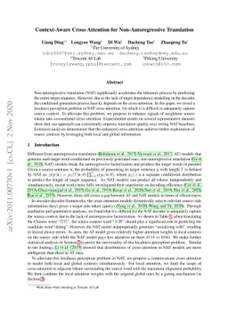 Context-Aware Cross-Attention for Non-Autoregressive Translation