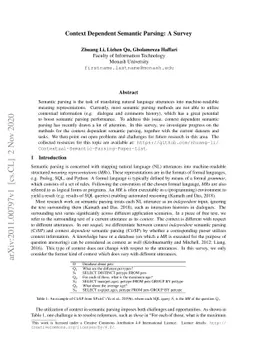 Context Dependent Semantic Parsing: A Survey