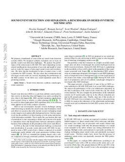 Sound Event Detection and Separation: a Benchmark on Desed Synthetic
  Soundscapes