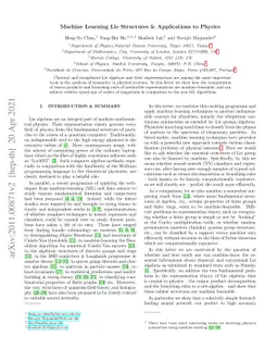 Machine Learning Lie Structures & Applications to Physics