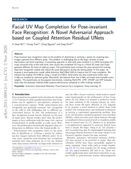 Facial UV Map Completion for Pose-invariant Face Recognition: A Novel
  Adversarial Approach based on Coupled Attention Residual UNets