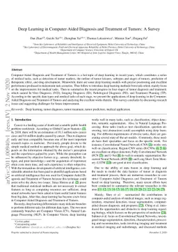 Deep Learning in Computer-Aided Diagnosis and Treatment of Tumors: A
  Survey