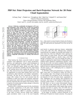 PBP-Net: Point Projection and Back-Projection Network for 3D Point Cloud
  Segmentation