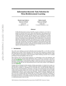 Information-theoretic Task Selection for Meta-Reinforcement Learning