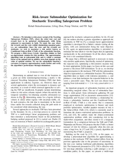 Risk-Aware Submodular Optimization for Multi-objective Travelling
  Salesperson Problem