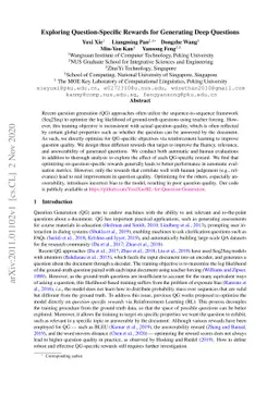 Exploring Question-Specific Rewards for Generating Deep Questions