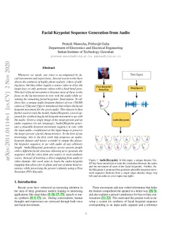 Facial Keypoint Sequence Generation from Audio