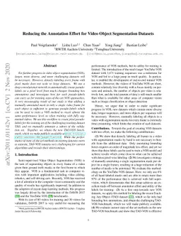 Reducing the Annotation Effort for Video Object Segmentation Datasets