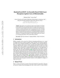 RandomForestMLP: An Ensemble-Based Multi-Layer Perceptron Against Curse
  of Dimensionality