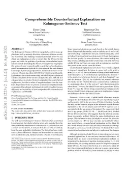 Comprehensible Counterfactual Explanation on Kolmogorov-Smirnov Test