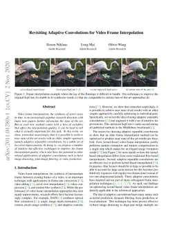 Revisiting Adaptive Convolutions for Video Frame Interpolation