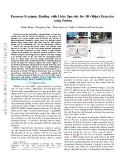 Faraway-Frustum: Dealing with Lidar Sparsity for 3D Object Detection
  using Fusion