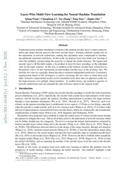 Layer-Wise Multi-View Learning for Neural Machine Translation