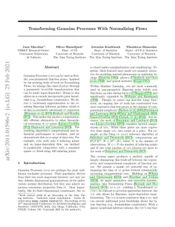 Transforming Gaussian Processes With Normalizing Flows