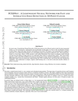 PCEDNet : A Lightweight Neural Network for Fast and Interactive Edge
  Detection in 3D Point Clouds