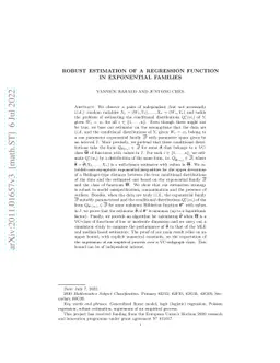 Robust estimation of a regression function in exponential families