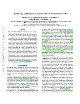 Joint Entity and Relation Extraction with Set Prediction Networks