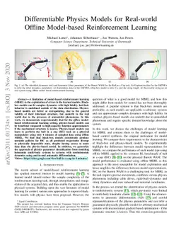 Differentiable Physics Models for Real-world Offline Model-based
  Reinforcement Learning