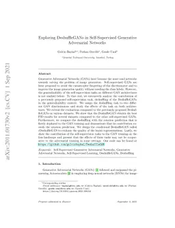Exploring DeshuffleGANs in Self-Supervised Generative Adversarial
  Networks