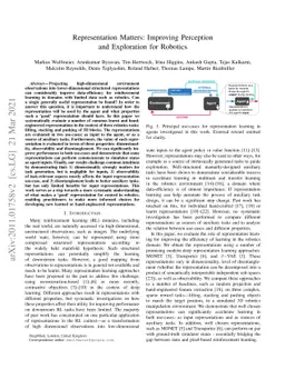 Representation Matters: Improving Perception and Exploration for
  Robotics