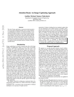 Attention Beam: An Image Captioning Approach