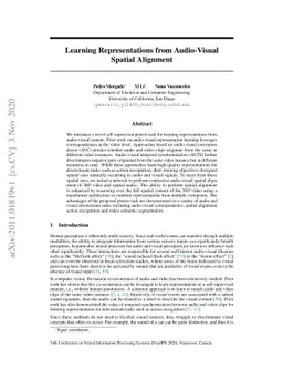 Learning Representations from Audio-Visual Spatial Alignment