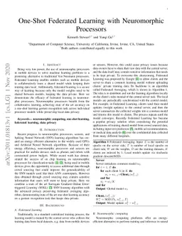 One-Shot Federated Learning with Neuromorphic Processors