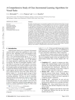A Comprehensive Study of Class Incremental Learning Algorithms for
  Visual Tasks