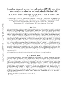 Learning unbiased group-wise registration (LUGR) and joint segmentation:
  evaluation on longitudinal diffusion MRI