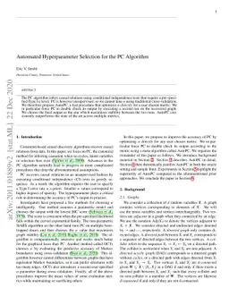 Automated Hyperparameter Selection for the PC Algorithm