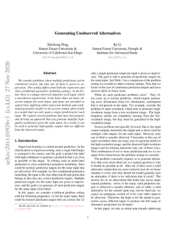 Generating Unobserved Alternatives