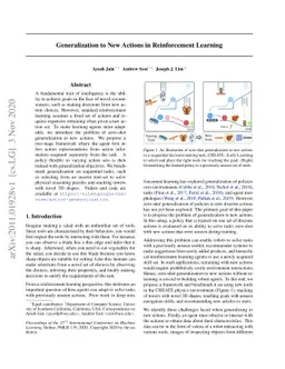 Generalization to New Actions in Reinforcement Learning
