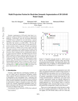 Multi Projection Fusion for Real-time Semantic Segmentation of 3D LiDAR
  Point Clouds