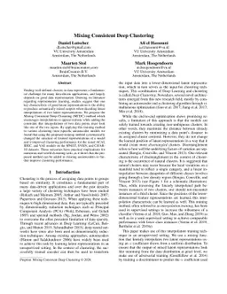 Mixing Consistent Deep Clustering