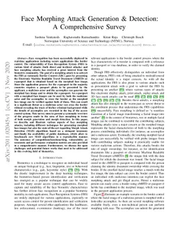 Face Morphing Attack Generation & Detection: A Comprehensive Survey