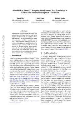 SimulMT to SimulST: Adapting Simultaneous Text Translation to End-to-End
  Simultaneous Speech Translation